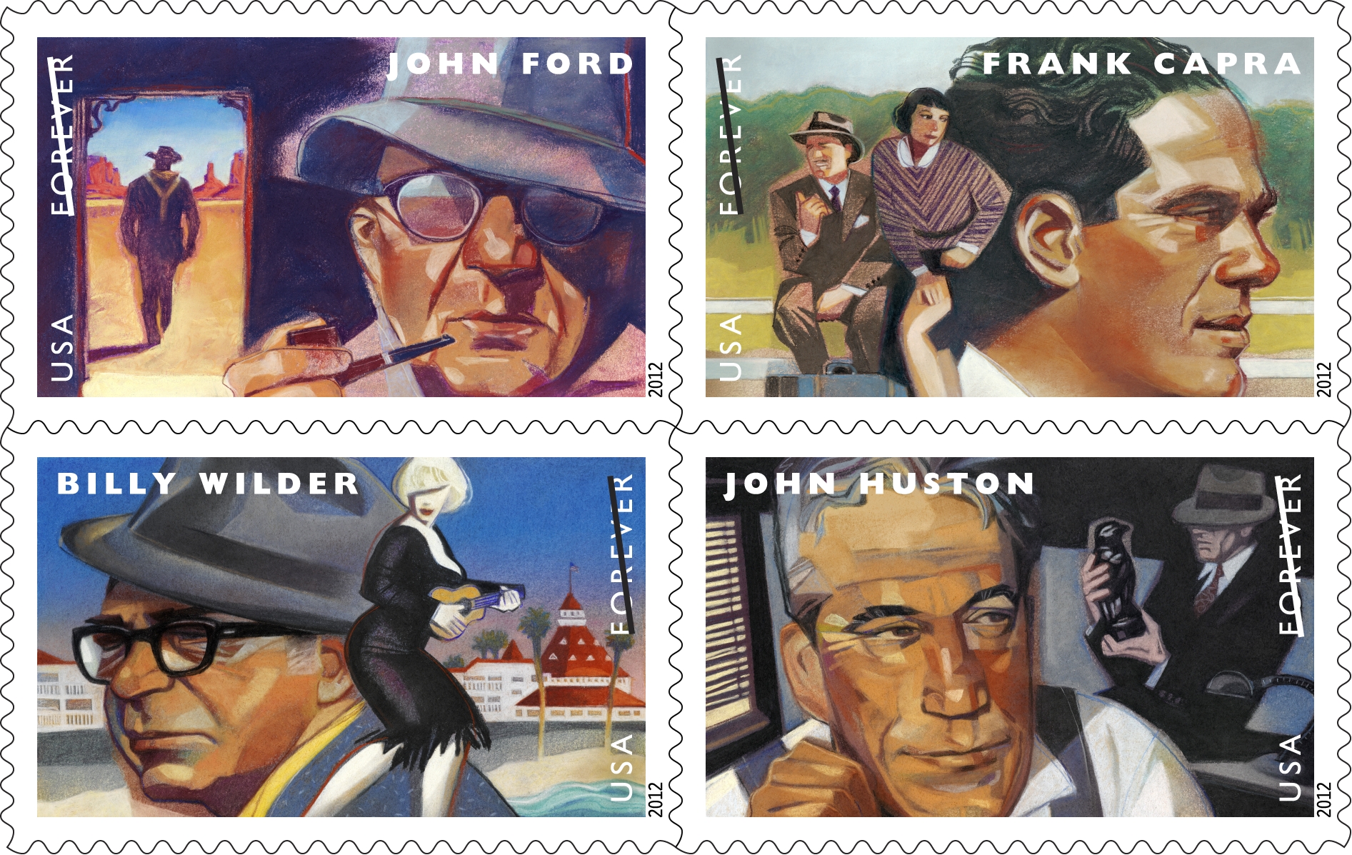 Great Film Directors postage stamps