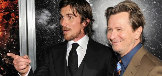 The Dark Knight Rises - Christian Bale and Gary Oldman