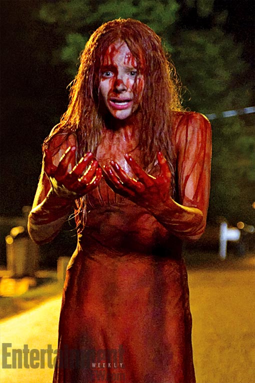 Chloe Moretz as 'Carrie' -- blood